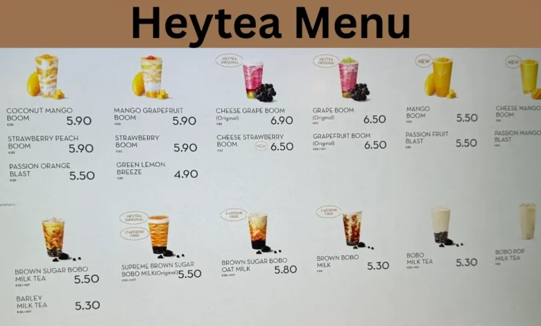 Heytea Menu